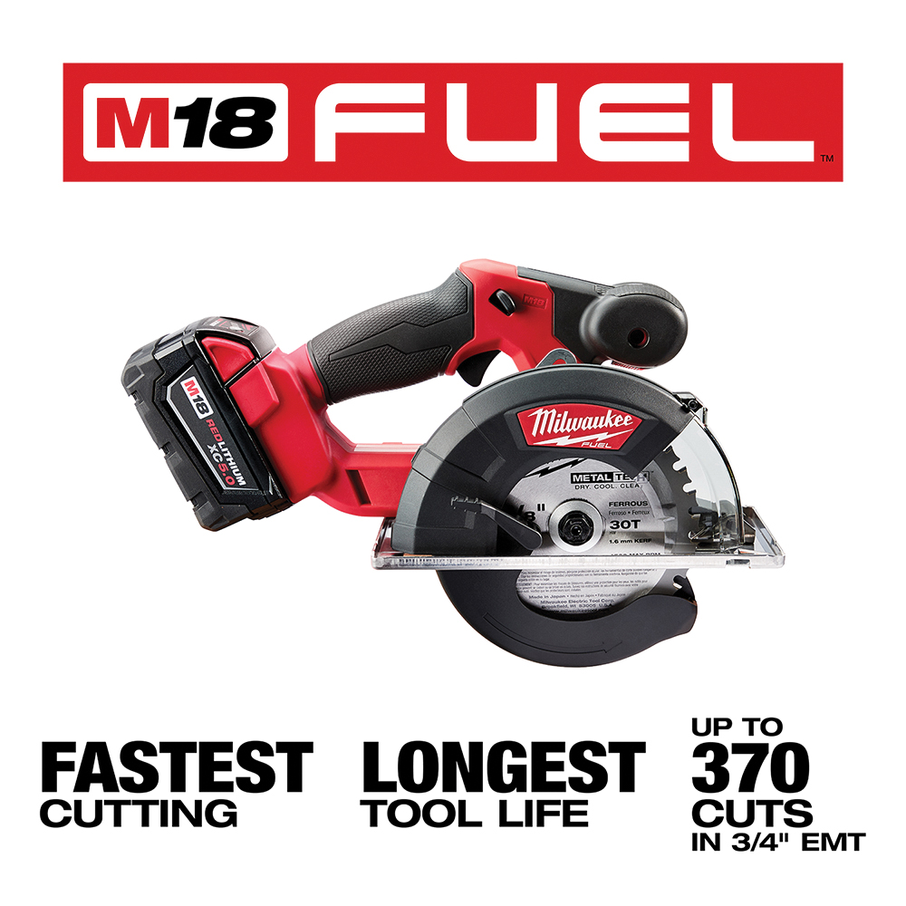 Cordless Metal Cutting Circular Saw, Milwaukee, M18 Fuel, Right 5-3/8 in Blade, Tool Only - 3