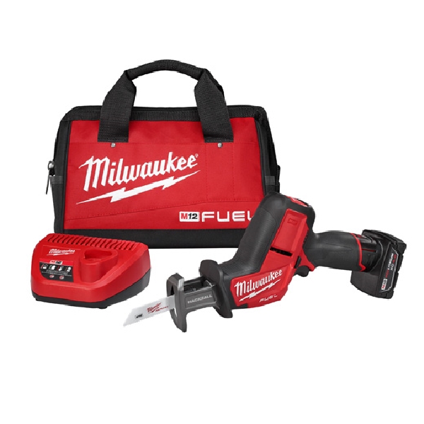Milwaukee HACKZALL 2520-21XC Reciprocating Saw Kit, Battery Included, 12 V, 4 Ah, 5/8 in L Stroke, 3000 spm - 3