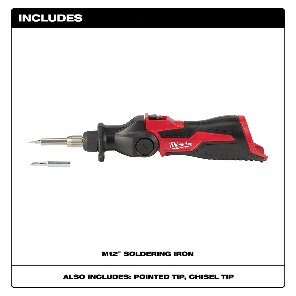 Cordless M12 Soldering Iron, Milwaukee, Tool Only - 2