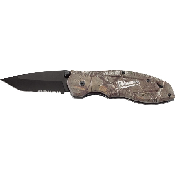 Milwaukee FASTBACK Series 48-22-1996 Spring Assisted Knife, 3 in L Blade, Stainless Steel Blade, 1-Blade