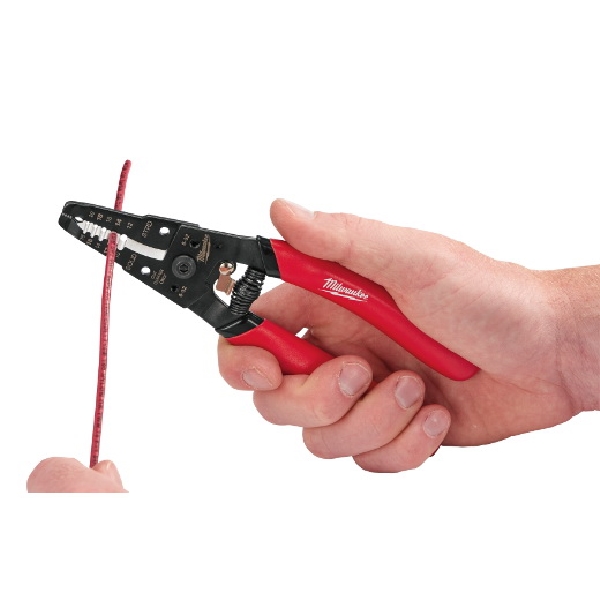 Milwaukee 48-22-6109 Wire Stripper, 7.12 in OAL, 12 to 20 AWG Cutting Capacity, 2 in Jaw Opening, Red/Silver Handle - 4