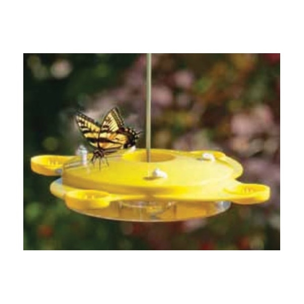 Audubon NABFLY Butterfly Feeder, 8-3/4 in W, 2.375 in H, Classic, Plastic, Yellow - 1