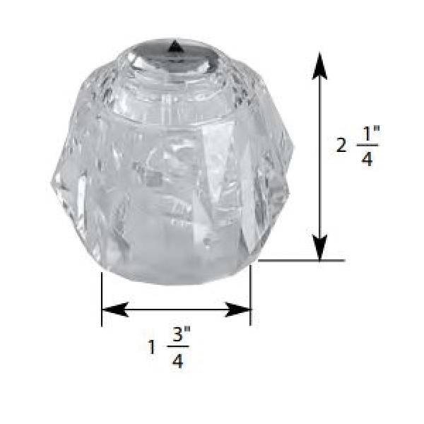 BrassCraft SH6811 Faucet Handle, Single Lever, Specifications: 2 in Bottom, Acrylic