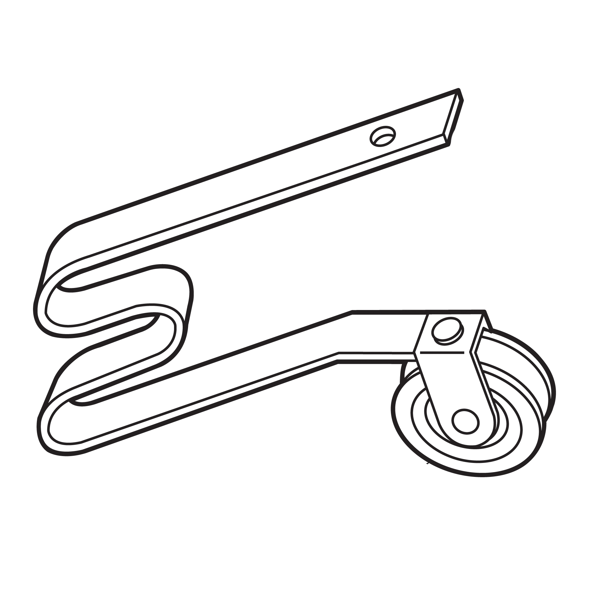 Slide-Co 1109 Screen Door Roller Assembly, 1 in Dia Roller, 1/4 in W Roller, Polyethylene Roller, Concave Roller