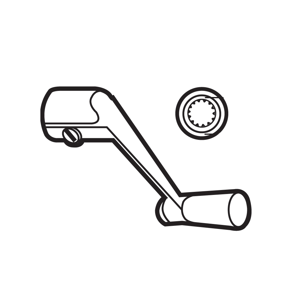 Prime-Line 17240-2-W Crank Handle, 2-11/16 in Projection, White