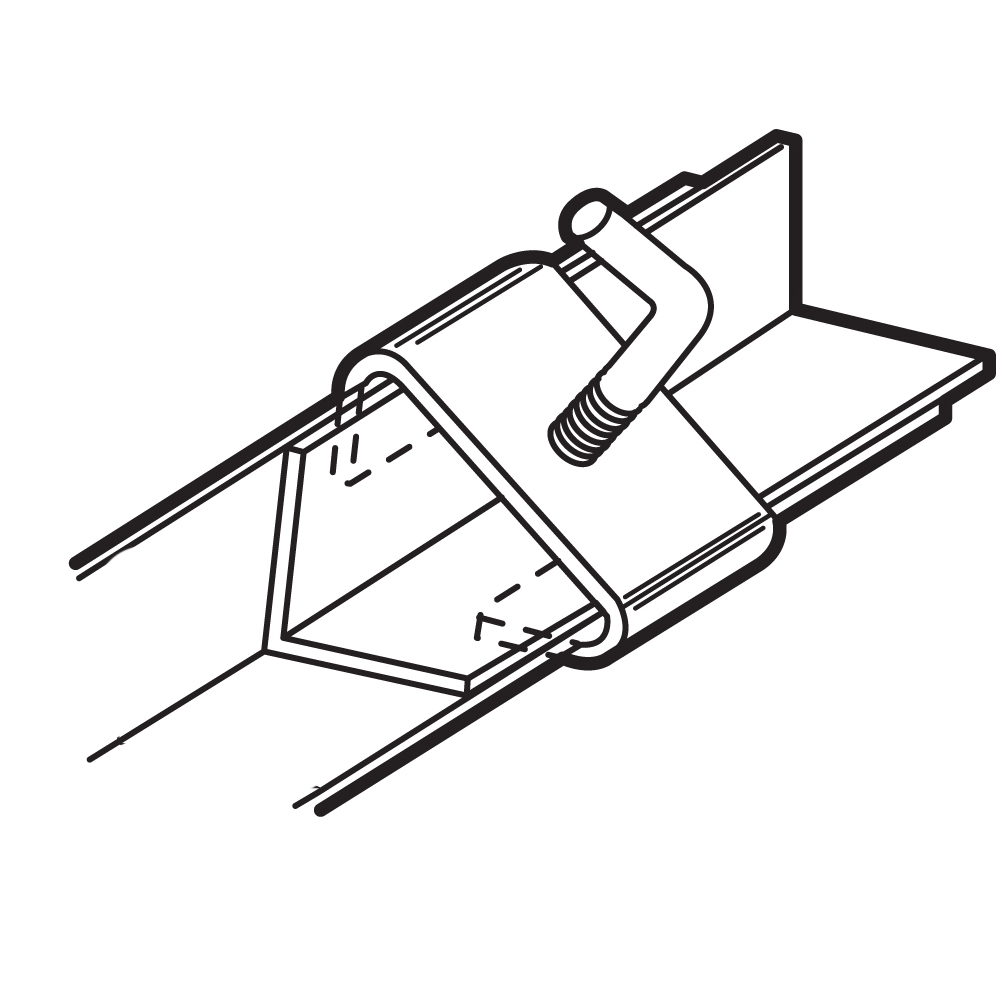Slide-Co 241947 Bed Frame Rail Clamp, Steel, Zinc, Specifications: 1 in W Frame