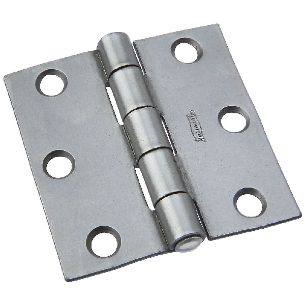 National Hardware N140-418 Door Hinge, 2-1/2 in H Frame Leaf, 2-1/2 in W Frame Leaf, 0.09 in Thick Frame Leaf, Steel