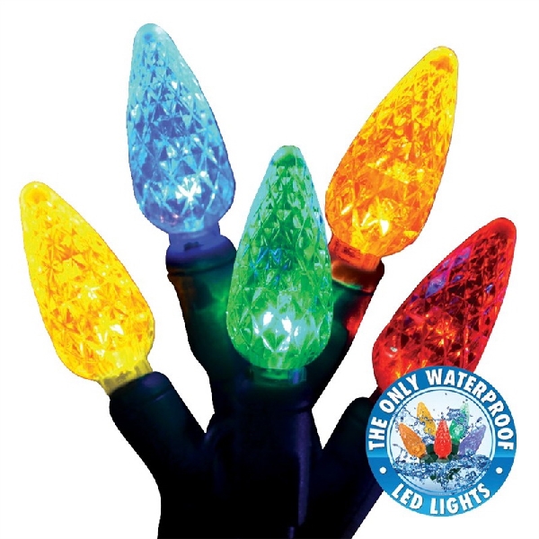 HBL LED C6 Lights, Holiday Bright Lights, 25 ft, 50 Lamps, Multi-Colored - 1