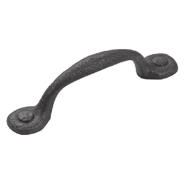 Hickory Hardware Refined Rustic Series P3001-BI Cabinet Pull, 4-3/4 in L Handle, 1-1/4 in Projection, 10/PK