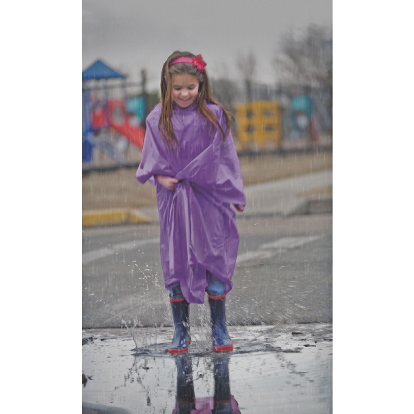 Coleman 2000014935 Lightweight Poncho, One-Size, EVA, Purple, Attached Collar, Side Snap Closure
