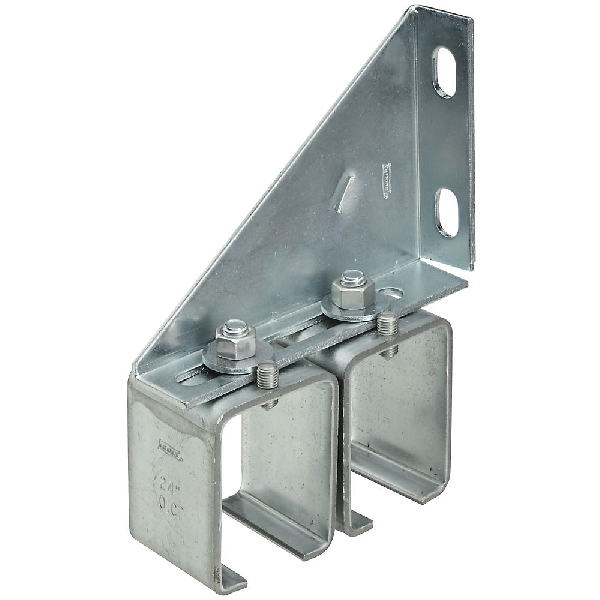 N104-752 Double Splice Bracket, Steel, Galvanized, For: #5114 or #5116 Double Run Box Rail