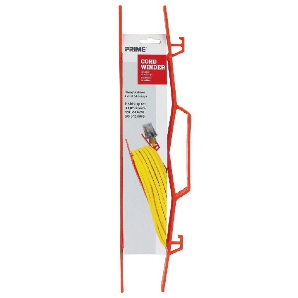Prime CA002000 Cord Winder, 100 ft L Cord, 16 AWG Wire, Orange - 3