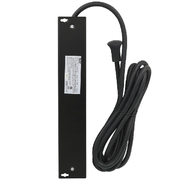 Power Strip, Prime, 10 ft L Cable, Right Angle Plug, 6 -Socket, 15 A, 125 V, Black - 2