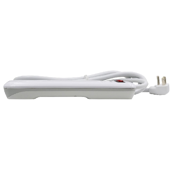 Prime PB802126 Surge Protector, 125 V, 15 A, 6 -Outlet, 1000 J Energy, <1 ns Response, Gray/White - 3