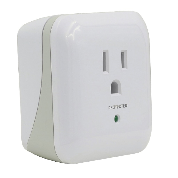 Surge Protector, Prime, 125 V, 15 A, 1 -Outlet, 900 J Energy, White - 3