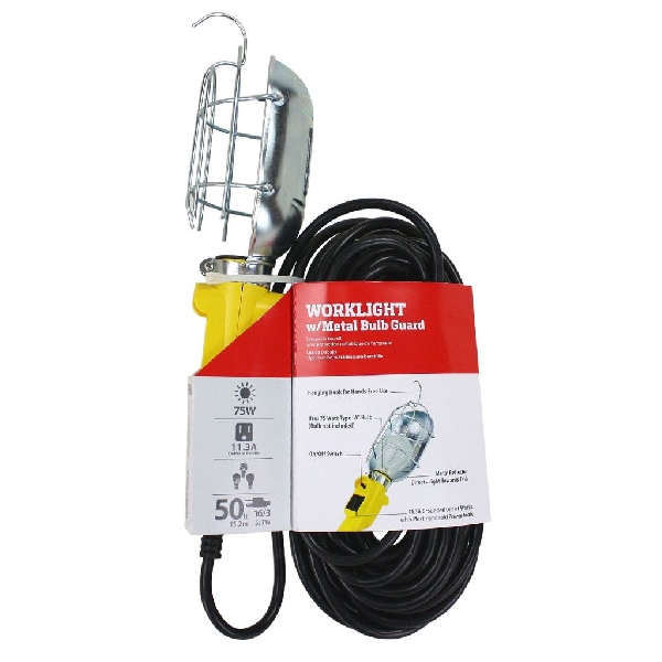 Work Light, Prime, 16/3 AWG, 11.3 A, 120 V, 1356 W, 50ft Cord, Incandescent Lamp - 4