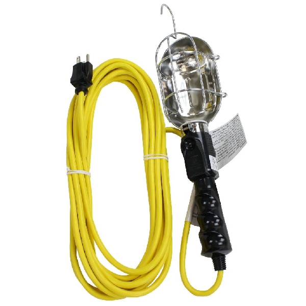 Prime TL010625 Metal Guard Work Light, 11.3 in, 120 V, 1356 W, Incandescent Lamp, Yellow - 1
