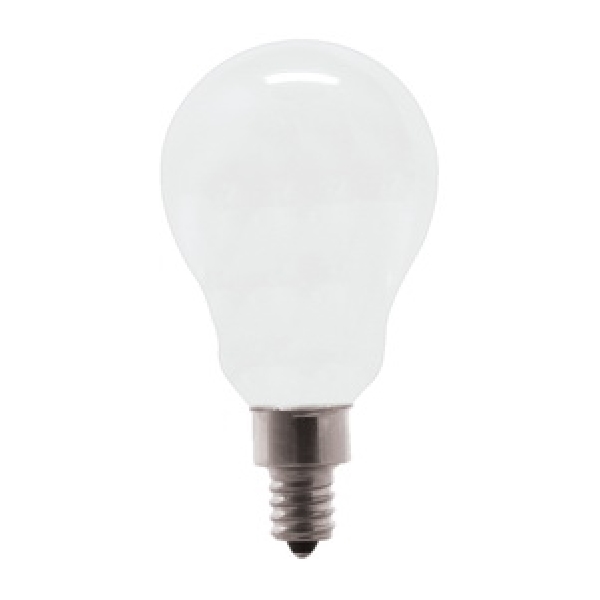 GE Industrial Solutions 24949 LED Bulb, General Purpose, A15 Lamp, 60 W Equivalent, E12 Lamp Base, Dimmable, Frosted