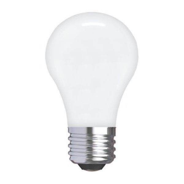 25277 LED Bulb, General Purpose, A15 Lamp, 40 W Equivalent, E26 Lamp Base, Dimmable, Frosted