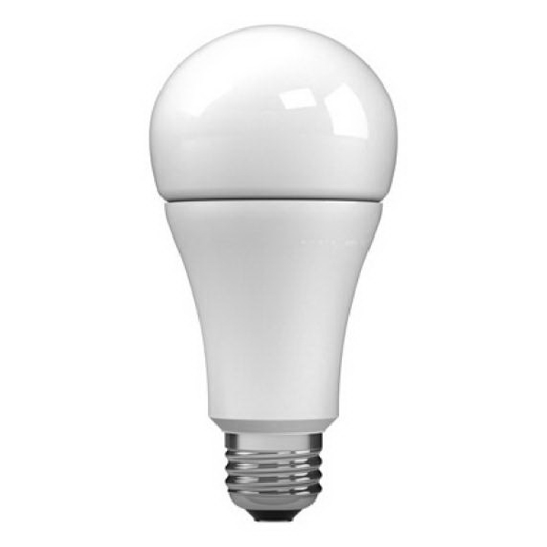 32591 LED Bulb, General Purpose, A19 Lamp, E26 Lamp Base, White, Bluish White Light