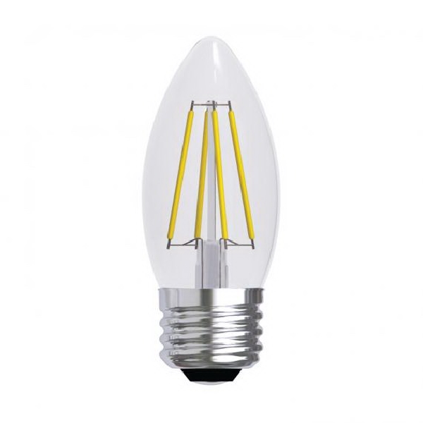 31753 LED Bulb, Decorative, 300 Lumens, 4 W, BM Lamp, 40 W Equivalent, E26 Lamp Base, Dimmable