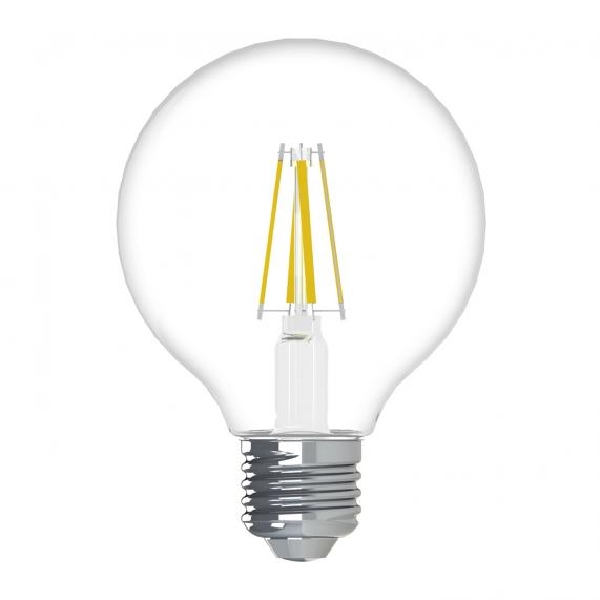 23049 LED Bulb, Globe, G25 Lamp, 25 W Equivalent, E26 Lamp Base, Dimmable, Clear