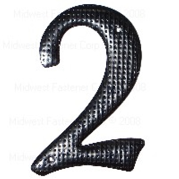 Midwest Fastener 313342 House Number, Character: 2, 3-3/4