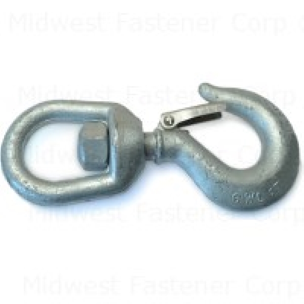 Midwest Fastener 54660 Safety Swivel Hook, 1 ton Working