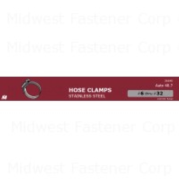 Midwest Fastener 36640 Hose Clamp Assortment, Includes: #6, #8, #10, #12, #20, #24, #28 and #32 Flat Hose Clamps