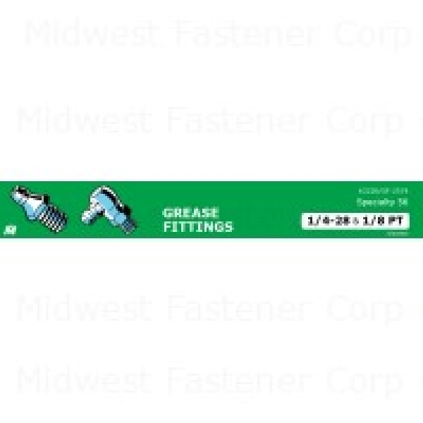 Midwest Fastener 63220 Grease Fitting Assortment, Zinc, Includes: 1/4-28 Short, 1/4-28 Long Grease Fittings