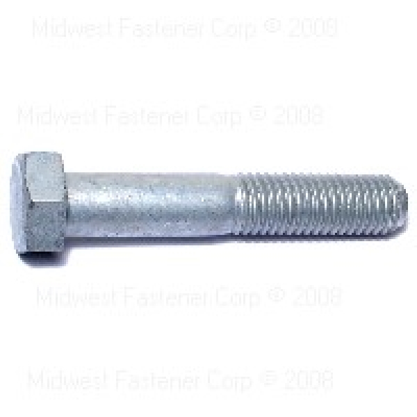 53488 Hex Bolt, 5/8-11 Thread, 3-1/2 in OAL, Galvanized, SAE Measuring, Coarse Thread