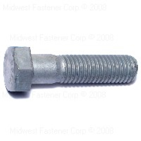 53486 Hex Bolt, 5/8-11 Thread, 2-1/2 in OAL, Galvanized, SAE Measuring, Coarse Thread