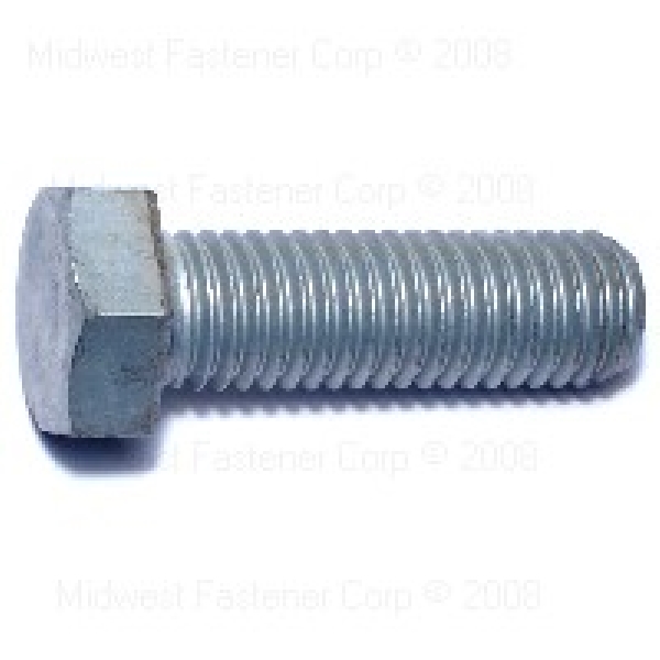 53485 Hex Bolt, 5/8-11 Thread, 2 in OAL, Galvanized, SAE Measuring, Coarse Thread