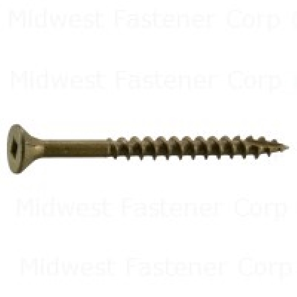 Midwest Fastener 53879 Screw, #7 Thread, 2 in L, Square D