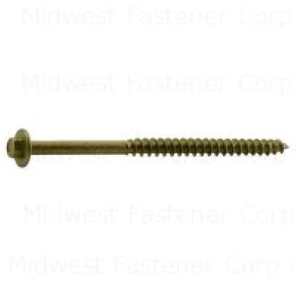 53755 Screw, 3/8 in Thread, 5 in L, Hex Drive, 25 PK
