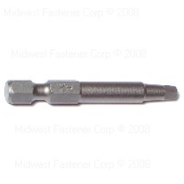 Midwest Fastener 54132 Power Bit, #2 Drive, Square Drive, 2 in L - 1