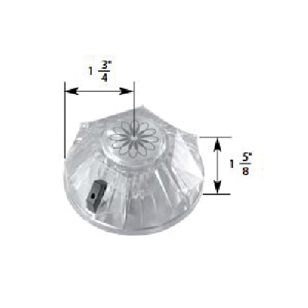 BrassCraft SH7187 Shower Handle, For: Moen Faucets, Acrylic, 1-5/8 x 1-1/2 Dimensions