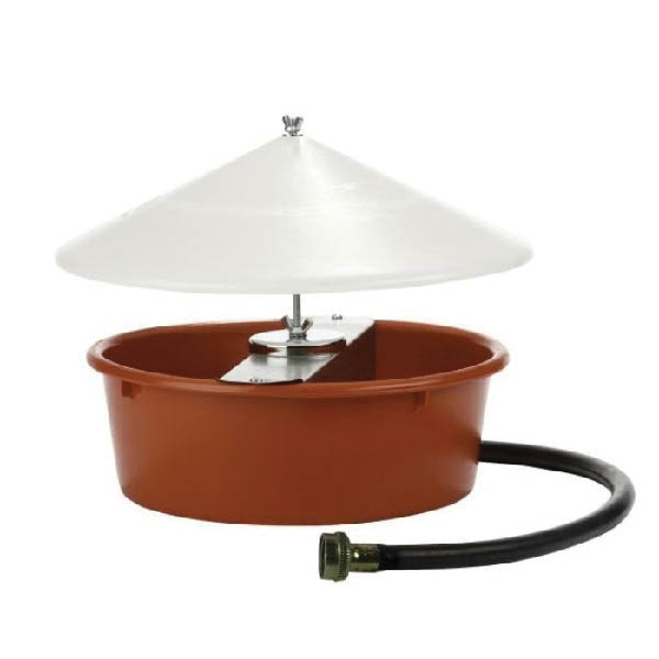166386 Poultry Waterer, 5 qt Capacity, Polyethylene, White