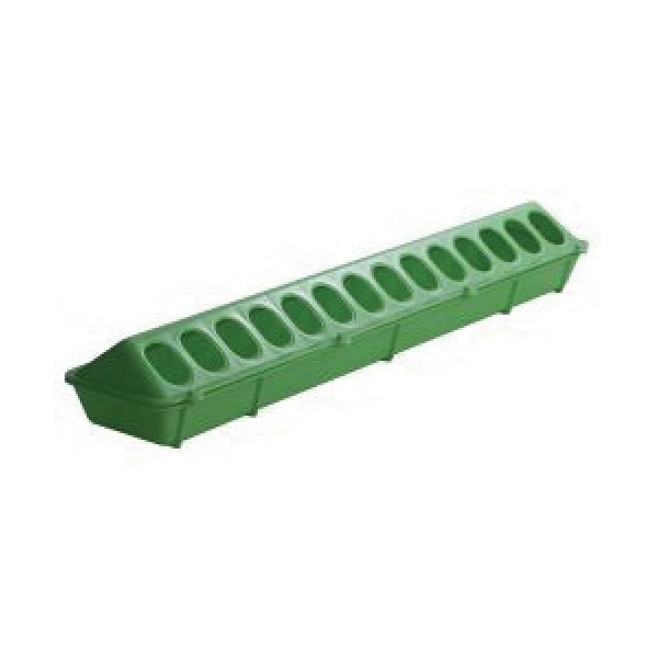 820LIMEGREEN Poultry Ground Feeder, 28-Compartment, Polypropylene, Limegreen, Flip-Top Mounting