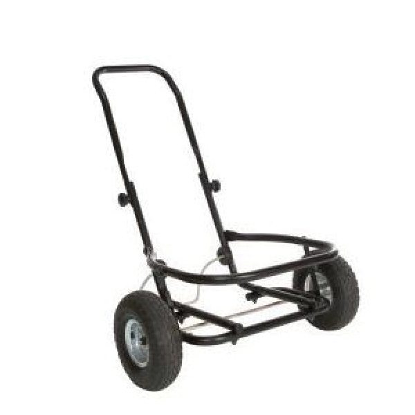 Rubbermaid 564200BLA Utility Cart, 300 lb, Plastic Deck, 2-Wheel, 20 in  Wheel, Pneumatic Wheel, Black