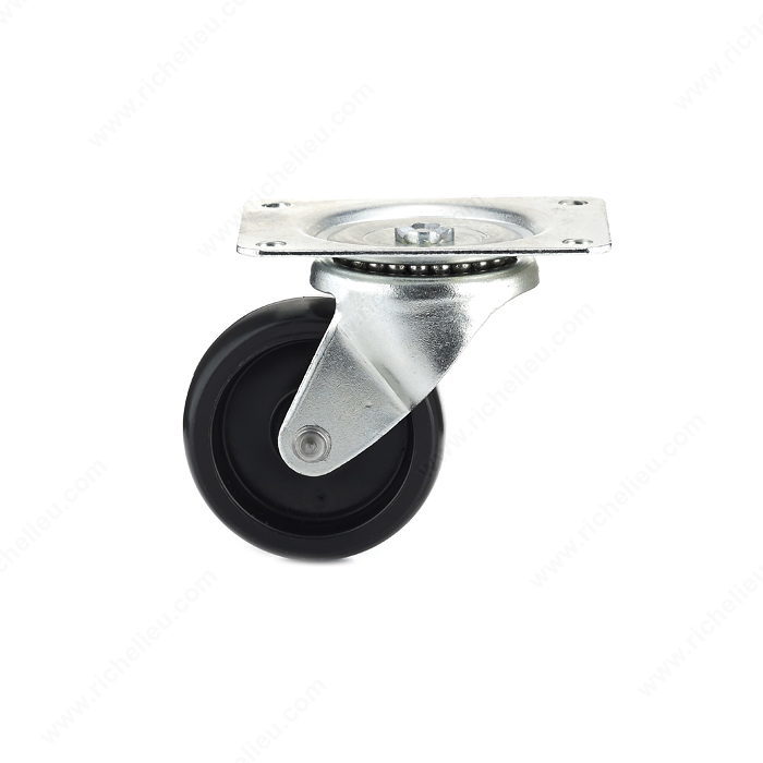 Madico F25189 Swiveling Caster, 75 mm Dia Wheel, Polypropylene Wheel, Black, 95 kg