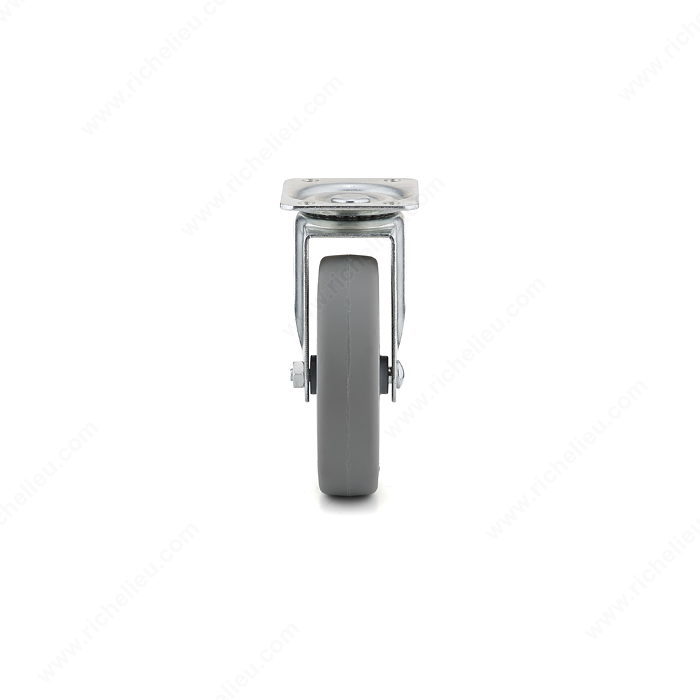 Madico F25657 Swiveling Caster, 156 in H Dimensions, 127 mm Dia Wheel, TPR Wheel, Gray, 135 kg