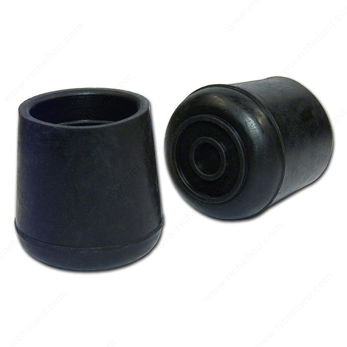 Madico F32017SB Leg Tip, Round, Rubber, 1-1/4 in Dia, Black