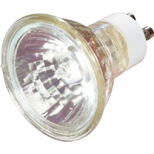 Satco S3500 Halogen Bulb, 2 in Dia x 1-7/8 in L Dimensions, 200 cd, 20 W, GU10 Lamp Base, MR16 Lamp, Warm White, 120 V