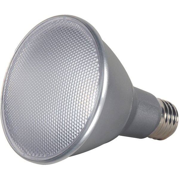Satco S9431 LED Bulb, 1000 Lumens, 13 W, PAR30 Lamp, 75 W Equivalent, E26 Lamp Base, Dimmable, Clear