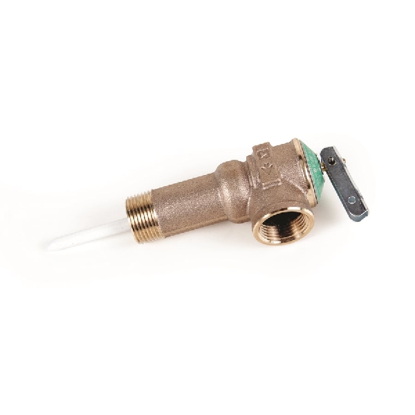 CAMCO 10453 Temperature and Pressure Valve, 3/4 in, NPT, 150 psi Setting, Brass Body - 3