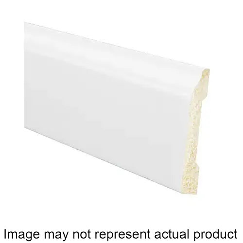 3/8" x 3-3/16" x 8' Polyurethane Moulding Crystal White 633 BASE