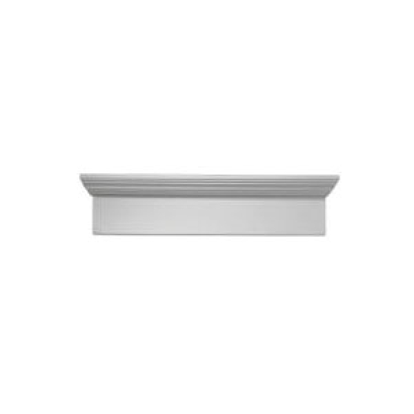 1 Series WCH48X9 Moulding, 48 in W, 9 in H, Crosshead, Smooth Profile, Polyurethane, White