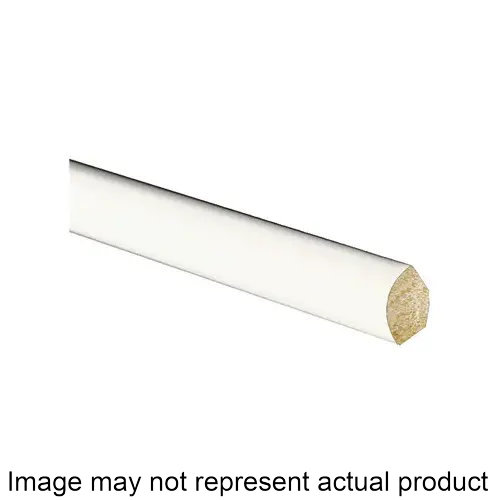 9/16 in Thickness, 9/16 in Width, 8 ft Length, Polyurethane Moulding Crystal White 8065 QTRRD