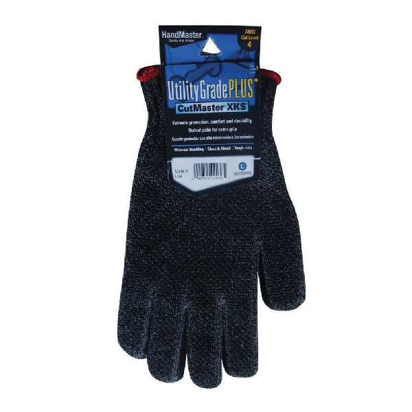 HandMaster Work XKS200PRTL Gloves, Men's, L, Knit Wrist Cuff, Fiber/Kevlar/Stainless Steel